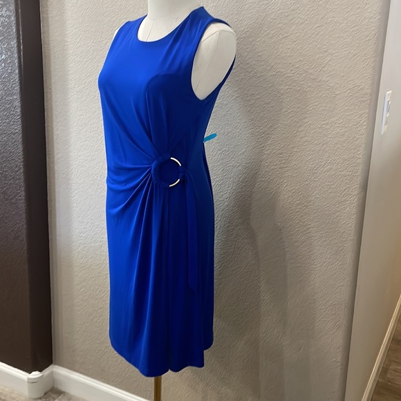 Calvin Klein blue faux wrap dress - Picture 2 of 5